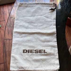 Diesel Off-White Drawstring Pouch 8.5”/14.5”